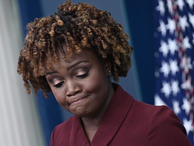 White House Press Secretary Karine Jean-Pierre speaks during the daily press briefing in t