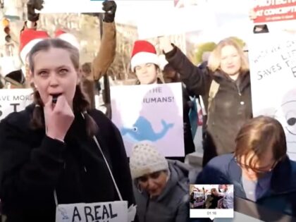 Pro-abortion protester scream at praying pro-lifers
