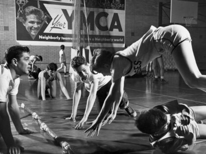 Gym Class at a YMCA (Photo by Jerry Cooke/Corbis via Getty Images)