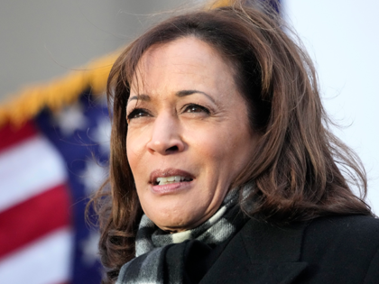 v\Vice President Kamala Harris addresses the crowd near the 95th Bridge over the Calumet River, Wednesday, Jan. 4, 2023, in Chicago. The bridge is one of four over the river that will be rehabilitated with federal funds. (AP Photo/Charles Rex Arbogast)