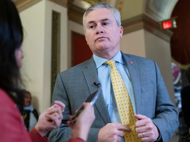 FILE - Rep. James Comer, R-Ky., talks to reporters as he walks to the House chamber, on Ca