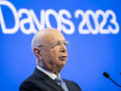 World Economic Forum founder Klaus Schwab delivers a speech on during a session of the World Economic Forum (WEF) annual meeting in Davos on January 17, 2023. (Photo by Fabrice COFFRINI / AFP) (Photo by FABRICE COFFRINI/AFP via Getty Images)