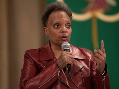 FIlE - Chicago Mayor Lori Lightfoot participates in a forum with other Chicago mayoral candidates hosted by the Chicago Women Take Action Alliance Jan. 14, 2023, at the Chicago Temple in Chicago. Lightfoot made history four years ago as the first Black woman and first openly gay person to serve …