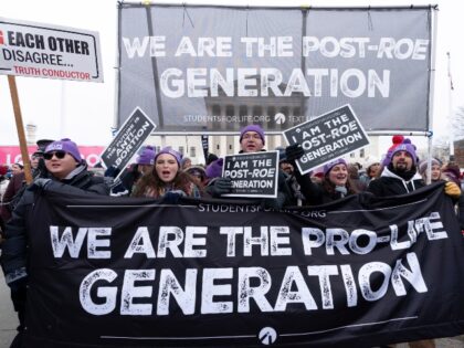 FILE - Anti-abortion activists march outside of the U.S. Supreme Court during the March for Life in Washington, Jan. 21, 2022. Anti-abortion activists will have multiple reasons to celebrate – and some reasons for unease -- when they gather Friday, Jan. 20, 2023 in Washington for the annual March for …