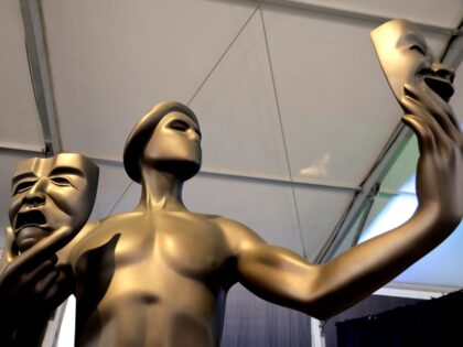 SANTA MONICA, CALIFORNIA - FEBRUARY 27: The Actor statue is seen during the 28th Annual Screen Actors Guild Awards at Barker Hangar on February 27, 2022 in Santa Monica, California. (Photo by Frazer Harrison/Getty Images)
