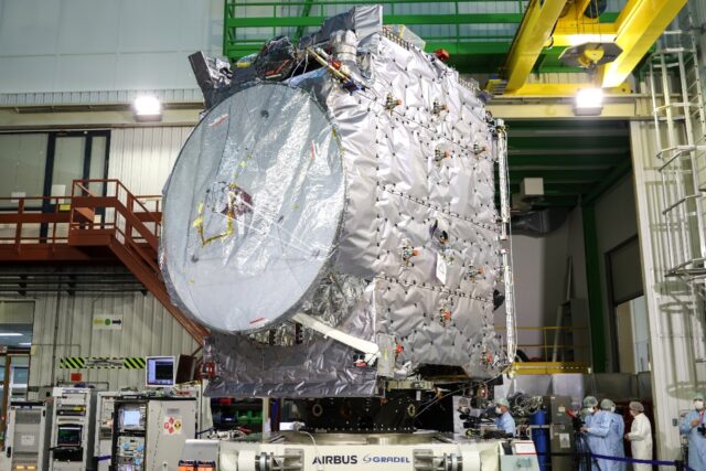 'The beast' is unleashed: Europe's JUICE spacecraft was unveiled in France ahead of its pl