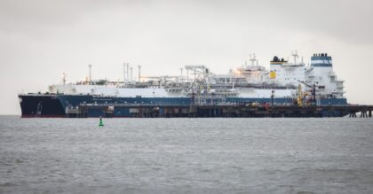 The Liquefied Natural Gas tanker Maria Energy delivers LNG produced from fracking in the U
