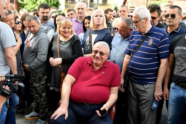 Serbian ultra-nationalist Vojislav Seselj, whose conviction by a UN court has led to arres