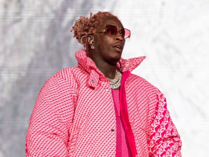 Young Thug performs at the Lollapalooza Music Festival in Chicago on Aug. 1, 2021. The rapper says that an apartment concierge let an unknown person take his Louis Vuitton bag holding jewelry, money and about 200 unreleased songs. (Photo by Amy Harris/Invision/AP, File)