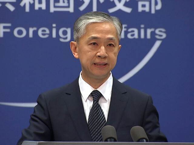 FILE - China's Foreign Ministry spokesperson Wang Wenbin speaks during the daily briefing