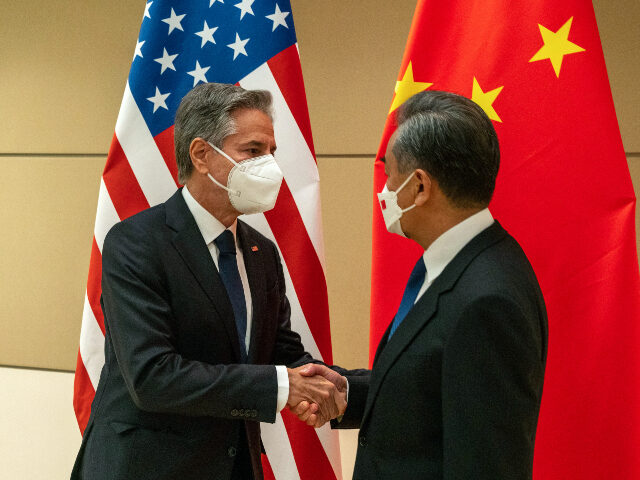 U.S. Secretary of State Antony Blinken meets with China's Foreign Minister Wang Yi during the 77th United Nations General Assembly on Friday, Sept. 23, 2022. (David 'Dee' Delgado/Pool Photo via AP)