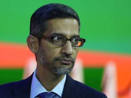 Google CEO Sundar Pichai speaks during Google for India 2022 event in New Delhi, Monday, D