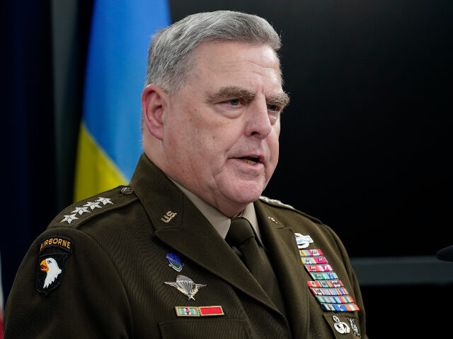 FILE - Joint Chiefs Chairman Gen. Mark Milley speaks during a briefing at the Pentagon in Washington on Nov. 16, 2022. The U.S. military's new, expanded combat training of Ukrainian forces began in Germany on Sunday, Jan. 15, 2023, with a goal of getting a battalion of about 500 troops …