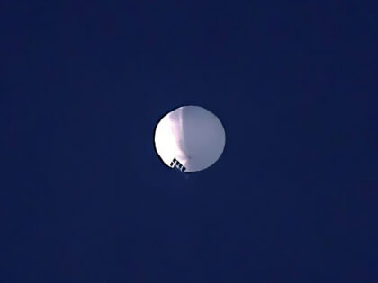 Blinken - A high altitude balloon floats over Billings, Mont., on Wednesday, Feb. 1, 2023.