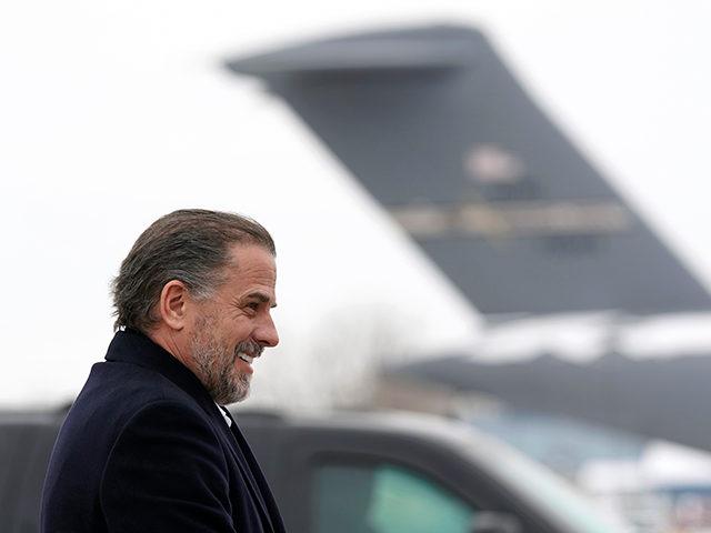 Hunter Biden, son of President Joe Biden, boards Air Force One with the president, Saturday, Feb. 4, 2023, at Hancock Field Air National Guard Base in Syracuse, N.Y. Biden is traveling to Camp David in Maryland after visiting with family members following the passing of Michael Hunter, the brother of …
