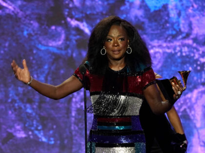 Viola Davis accepts the award for best audio book, narration, and storytelling recording f