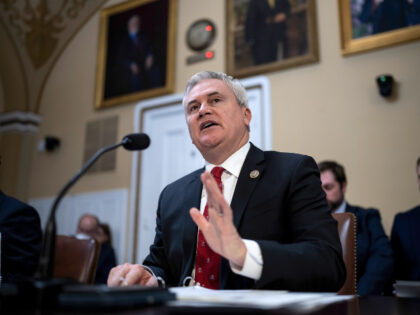 House Oversight and Accountability Committee Chairman James Comer, R-Ky., testifies in the House Rules Committee as he advances a GOP effort to disapprove of action by the District of Columbia Council on a local voting rights act and a criminal code revision, at the Capitol in Washington, Monday, Feb. 6, …