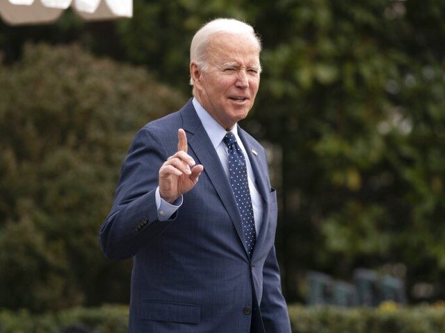 Biden walks to board Marine One on the South Lawn of the White House, Thursday, Feb. 16, 2