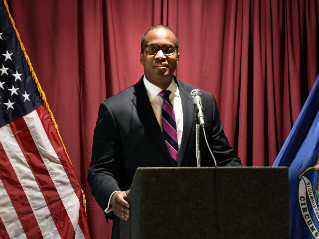 Rep. John James, R-Mich, addresses the audience after being sworn into office, Friday, Feb
