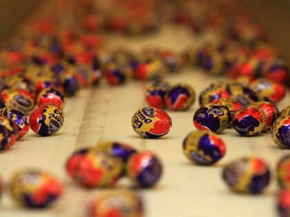 Cadbury's Creme Eggs move down the production line at the Cadbury's Bournville production plant on December 15, 2009 in Birmingham, England. The historic confectioner is facing a hostile bid from food company Kraft. Workers and members of the union Unite held a meeting today and urged shareholders to resist selling …