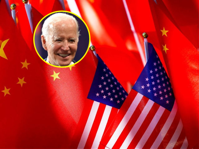 Chinese Spies in US Under Biden, american-flags-chinese-flags AP Photo_Andy Wong
