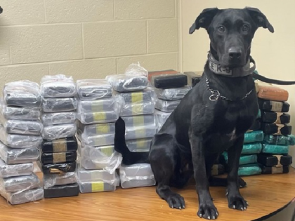 K9 Cole with 70 Kilograms of Cocaine