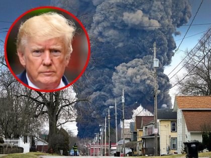 Donald Trump to Go to East-Palestine-Ohio-train-derailment-controlled-explosion-chemicals AP Photo_Gene J. Puskar
