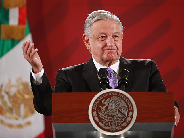 President of Mexico Andres Manuel Lopez Obrador gestures during the Presidential Daily Morning Briefing on November 13, 2019 in Mexico City, Mexico. Lopez Obrador gave details about the asylum granted to Former President of Bolivia Evo Morales Ayma after Mexican government acknowledged a coup and demanded respect for the constitution …