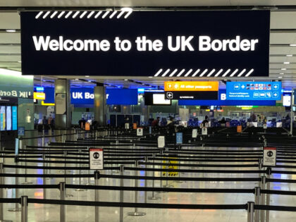 A UK border sign welcomes passengers on arrival at Heathrow airport in west London on December 31, 2020. - Brexit becomes a reality at 2300GMT on December 31 as Britain leaves Europe's customs union and single market, ending nearly half a century of often turbulent ties with its closest neighbours. …