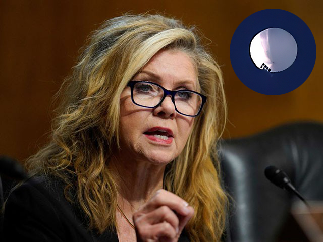 Senator Marsha Blackburn (R-TN) speaks during a Senate Judiciary Subcommittee on Competition Policy, Antitrust, and Consumer Rights, at the US Capitol in Washington, DC on September 21, 2021. - The hearing is titled Big Data, Big Questions: Implications for Competition and Consumers. (Photo by Ting Shen / POOL / AFP) …