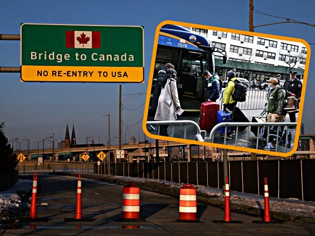 DETROIT, MI - FEBRUARY 08: The Ambassador bridge to Canada is closed on February 8, 2022 i