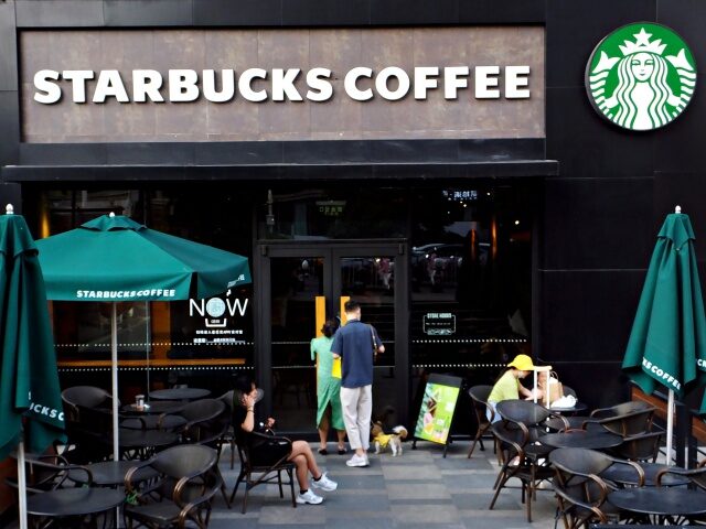 YICHANG, CHINA - MAY 4, 2022 - A Starbucks coffee shop is seen in Yichang, Hubei Province,