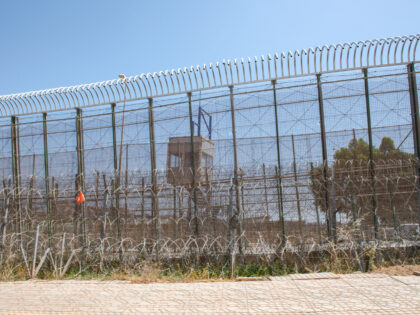 NADOR, MOROCCO - 2022/06/29: Border fence between Morocco and Spain in the Barrio Chino ar