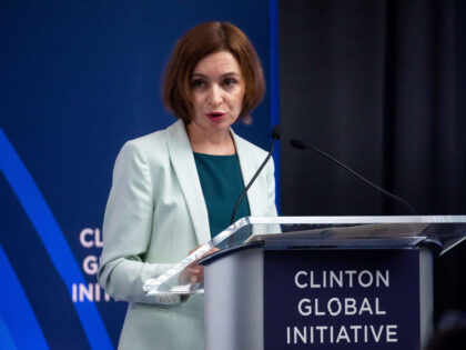 Maia Sandu, Moldova's president, speaks during the Clinton Global Initiative (CGI) annual meeting in New York, US, on Tuesday, Sept. 20, 2022. For the first time since 2016, CGI will convene alongside the United Nations General Assembly. Photographer: Michael Nagle/Bloomberg via Getty Images