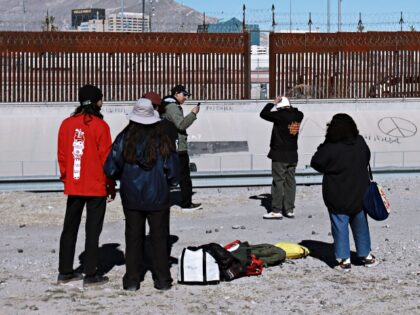 CIUDAD JUAREZ, MEXICO - JANUARY 08: Migrants continue to wait at the U.S.-Mexico border on January 08, 2023 in Ciudad Juarez, Mexico. President Joe Biden made his first visit since taking office to the US-Mexico border on Sunday, spending four hours in El Paso in the US state of Texas. …
