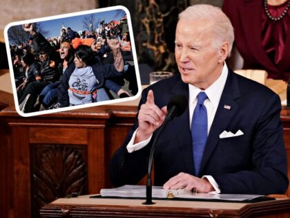 US President Joe Biden speaks during a State of the Union address at the US Capitol in Washington, DC, US, on Tuesday, Feb. 7, 2023. Biden is speaking against the backdrop of renewed tensions with China and a brewing showdown with House Republicans over raising the federal debt ceiling. Photographer: …