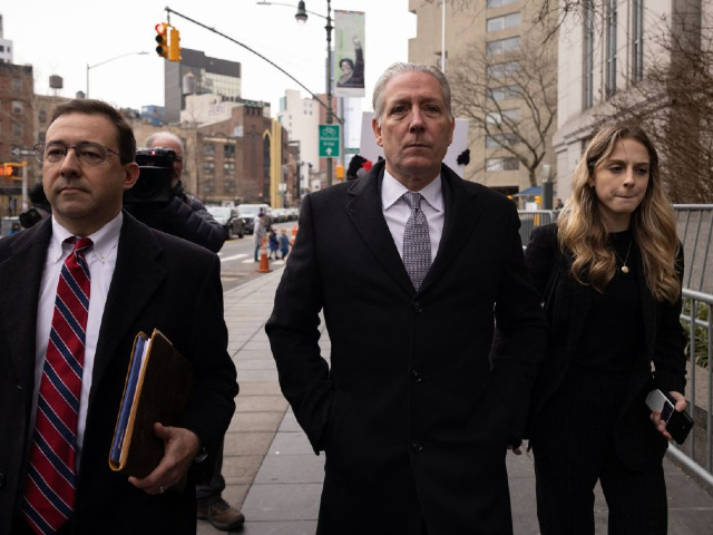 Former FBI agent Charles McGonigal leaves Manhattan Federal Court in New York on February 9, 2023. - McGonigal faces charges of violating US sanctions on Russia by working for indicted Russian tycoon Oleg Deripaska, an ally of Russian President Vladimir Putin. (Photo by Yuki IWAMURA / AFP) (Photo by YUKI IWAMURA/AFP via Getty Images)
