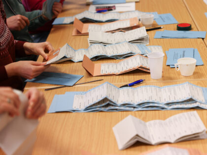 15 February 2023, Berlin: After the repeat election for the Berlin House of Representatives, election letters are recounted in the district of Lichtenberg during a public count. In total, it is said to be 466 votes from postal voters who were not taken into account in the repeat election on …