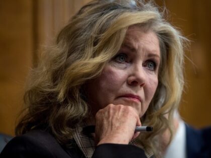 Senator Marsha Blackburn, a Republican from Tennessee, during a Senate Judiciary Committee nomination hearing in Washington, DC, US, on Wednesday, Feb. 15, 2023. Senate Democrats have so far maintained the blue slip practice of requiring home-state senator support for district court nominations to advance to a hearing before the committee. …
