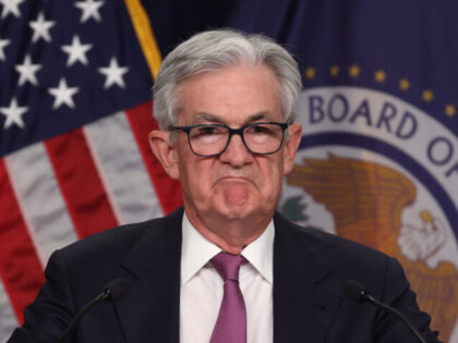 WASHINGTON, DC - FEBRUARY 01: Federal Reserve Board Chairman Jerome Powell speaks during a news conference after a Federal Open Market Committee meeting on February 01, 2023 in Washington, DC. The Federal Reserve announced a 0.25 percentage point interest rate increase to a range of 4.50% to 4.75%. (Photo by …
