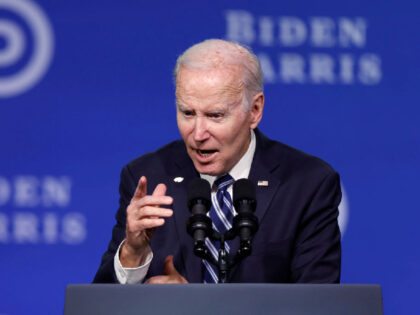 PHILADELPHIA, PENNSYLVANIA - FEBRUARY 03: U.S. President Joe Biden speaks during the Democratic National Committee winter meeting on February 03, 2023 in Philadelphia, Pennsylvania. Earlier in the day President Biden and U.S. Vice President Kamala Harris visited a water treatment plant in the city where they announced $160 million to …
