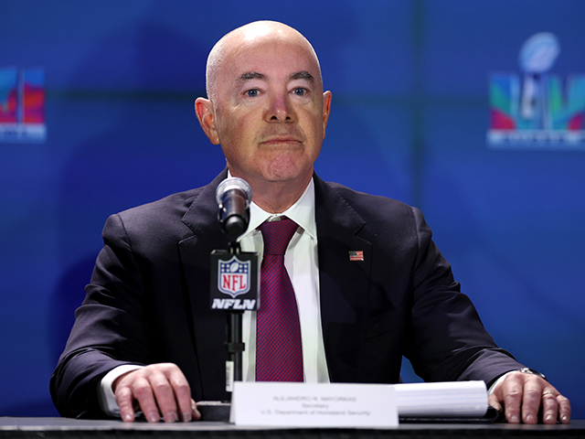U.S. Department of Homeland Security Secretary Alejandro N. Mayorkas addresses the media during a press conference at the Phoenix Convention Center detailing an overview of public safety plans for Super Bowl LVII activities in Arizona on February 07, 2023 in Phoenix, Arizona. Super Bowl LVII will be played between the Philadelphia Eagles and the Kansas City Chiefs on February 12, at State Farm Stadium in Glendale, Arizona. (Photo by Rob Carr/Getty Images)