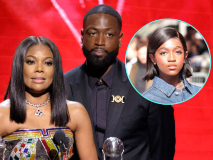 (INSET: Zaya Wade) (L-R) Gabrielle Union and Dwyane Wade accept the President's Award onst