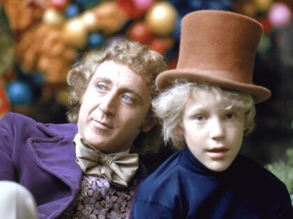 Gene Wilder as Willy Wonka and Peter Ostrum as Charlie Bucket on the set of the fantasy film 'Willy Wonka & the Chocolate Factory', based on the book by Roald Dahl, 1971. (Photo by Silver Screen Collection/Getty Images)