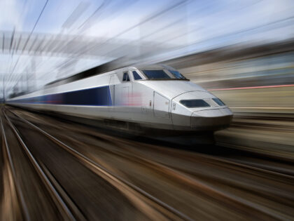 TGV train at speed (blurred motion)
