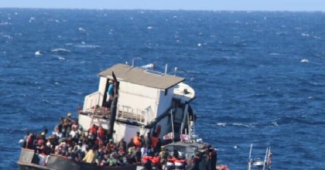 NextImg:WATCH: 311 Migrants Apprehended on Sinking Boat Off Cuban Coast