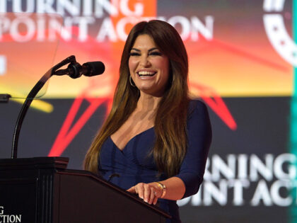 Television personality Kimberly Guilfoyle addresses attendees during the Turning Point USA Student Action Summit, Saturday, July 23, 2022, in Tampa, Fla. (AP Photo/Phelan M. Ebenhack)