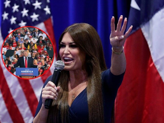 Trump campaign senior advisor Kimberly Guilfoyle speaks to supporters President Donald Trump during a panel discussion, Tuesday, Oct. 15, 2019, in San Antonio. (AP Photo/Eric Gay)