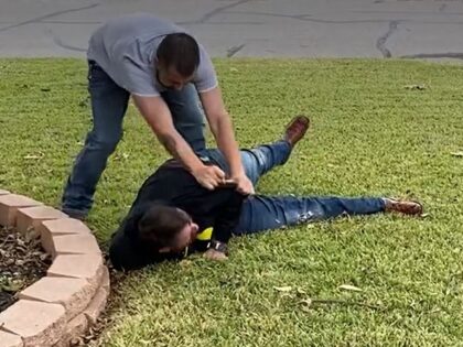 A good Samaritan tackles a man attempting to flee from a fatal DWI crash that left a Lake Worth police detective dead. (Lake Worth Police Department)