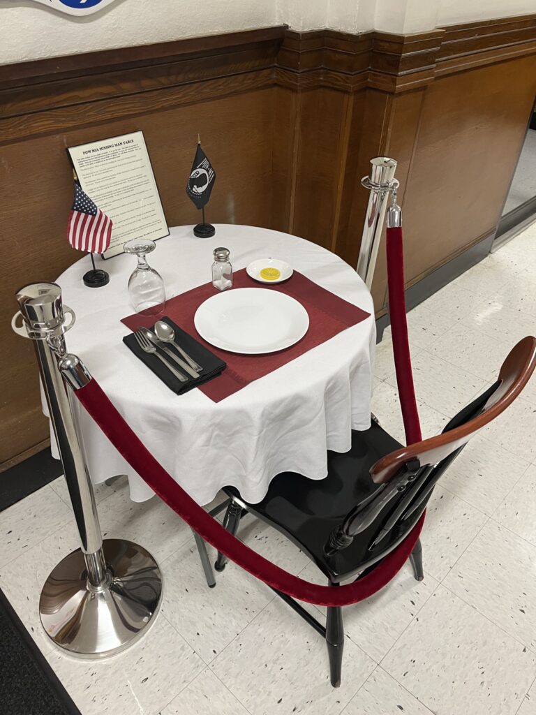 The Missing Man Table at Rochester City Hall (Nick Gilbertson/Breitbart News)